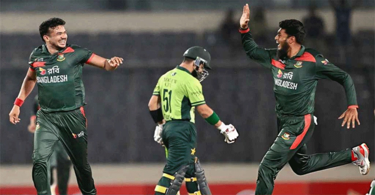 শ্বাসরুদ্ধকর ম্যাচে পাকিস্তানকে হারিয়ে সিরিজ জয় বাংলাদেশের