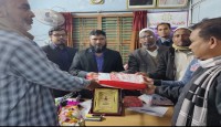 সোনালী ব্যাংক উথলী শাখায় বিদায়ী ও নবাগত ম্যানেজারকে সংবর্ধনা