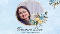 প্রবাসী তড়িৎ বোসের স্ত্রী তাপসী বোসের পরলোকগমন
